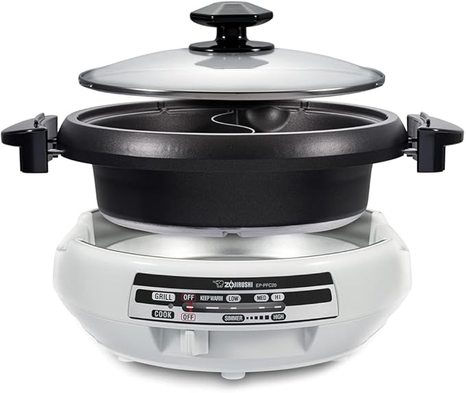Zojirushi EP-PFC20HA Electric Skillet and Zojirushi NS-LGC05XB Micom Rice Cooker &amp Warmer Bundle