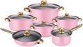 12 Pieces of Stainless Steel Cookware Set 6 Kinds of Kitchen Pot Combination Frying Pan Soup Pot Milk Pot Kettle Set PotKettle B12 Pc-Soup Pot C-12 pc