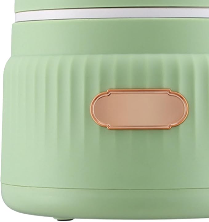 1.6L Electric Rice Cooker for Noodles and Soup Cooking for 1-3 People Beige(Green)