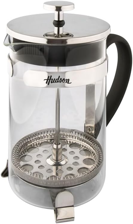 HUDSON French Press Coffee and Tea Maker 9 cups Silver