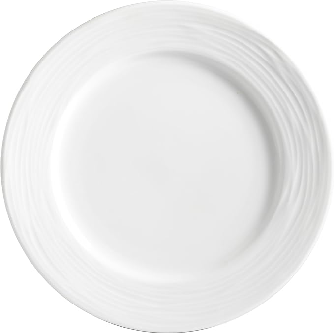 Elegant 12-Piece Dinnerware Set - Round Rim Porcelain Tableware for Kitchen Dining