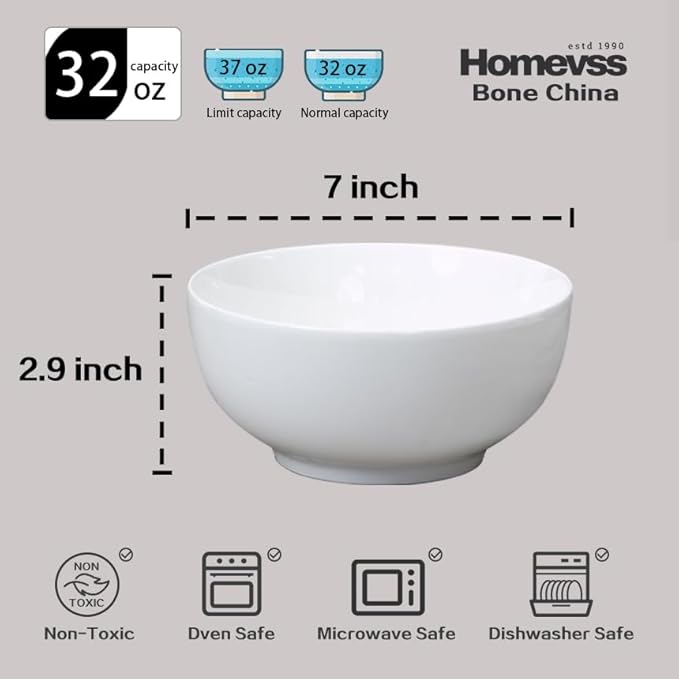 Bone China Coupe Shape Deep Bowl 7 32oz Case of 6