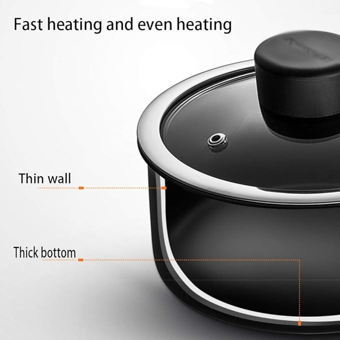 Pots and Pans Set 3Pcs Cookware Set Cooking Pot Set with Glass Lid Non-Stick Pan Set for Home Kitchen Cooking Set