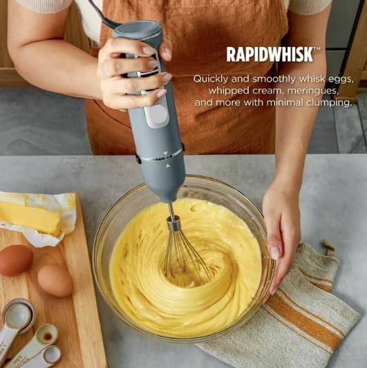 Niinja Power Duo Immersion Blender and Whisk 650 W motor 3 speeds color Gray (model CI 200)