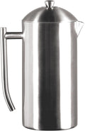 Frieling Coffee Press Stainless Steel French Press Coffee Maker - 44 oz Brushed Stainless Steel - Double-Walled Insulated Zero Sediment Filter - For Home &amp Camping