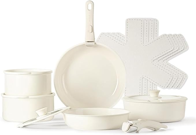 Kitchen Cookware Set Nonstick with Detachable Handle Pots and Pans Set with Lids Induction Cookware Nonstick Cooking Set Oven Safe Stain &amp Scratch-Resistant15 Pieces