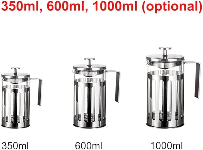 Stainless Steel French Press Coffee Maker Tool Insulated Tea Brewer Pot With Filter Baskets