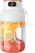 Portable Juicer Cup 1.2L Small Juice Blender USB Rechargeable Blender Cup with Digital Display for Juice Shakes Smoothies