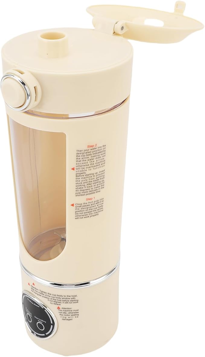 Portable Blender with Magnetic Induction Technology 1500mAh for Shakes Juices Smoothies Dishwasher Safe Compact Design for Home Office Gym Travel (Beige)
