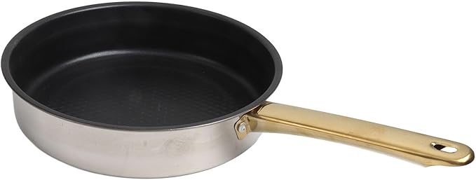 Stainless Steel Pots and Pans Set Ergonomic Golden Handle Multifunctional Cookware Set Cooking Pots with Glass Lids Kitchen