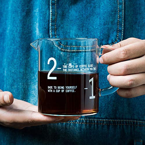 DUEBEL Cold Brew Coffee Maker Glass Jar with Handle Glass Pitcher with Removable Stainless Steel Filter 1.7L (47.5OZ) (K12)