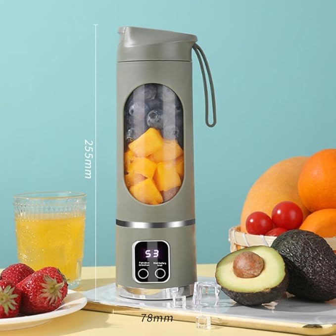 USB Rechargeable Portable Blender 8 Blade Mini Ice Crusher with Digital Display 3 Modes Portable Blender C