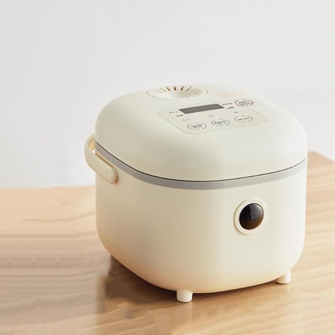 with Steamer and 6 Rice Cooking Functions Multifunctional 3.5 Cups(Uncooked) Rice Cooker for 2-3 People - Perfect for White/Brown Rice Porridge and Soup(2L)