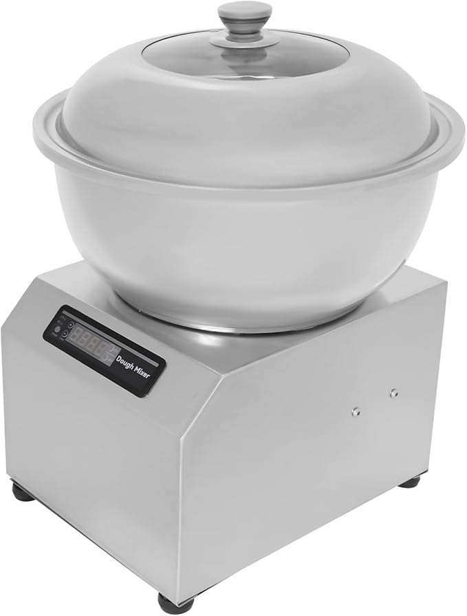 Commercial Dough Mixer Machine 1500W 8KG Heavy Duty Spiral Kneader with 1400rpm &amp Dual Rotation 110V Free Standing Electric Dough Maker for Bakery Restaurant Pizza Dough