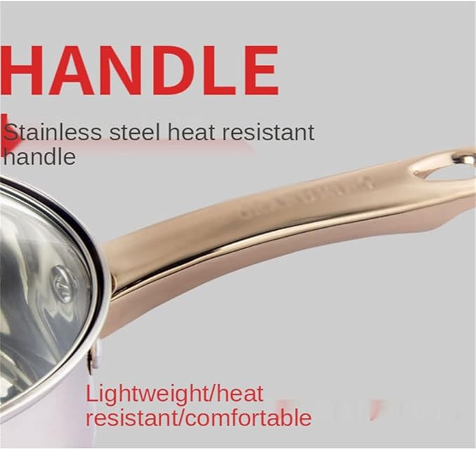 12-Piece Stainless Steel Thickened Pot Kitchen Electromagnetic Frying Pan Milk Pot Set Cookware