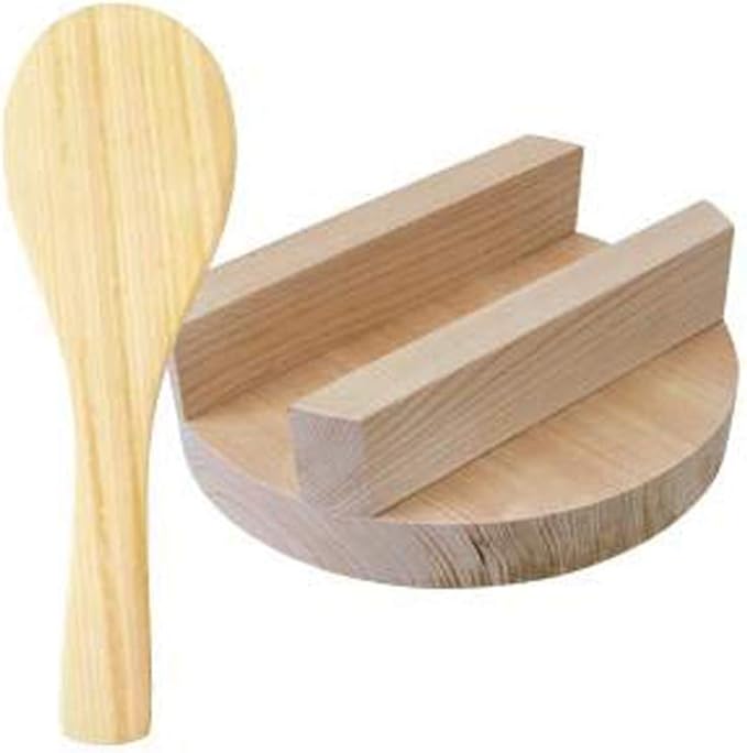 Japanese Rice Cooker Donabe Clay Pot Set 3 Go (3 Cups) Includes Hinoki Rice Scoop