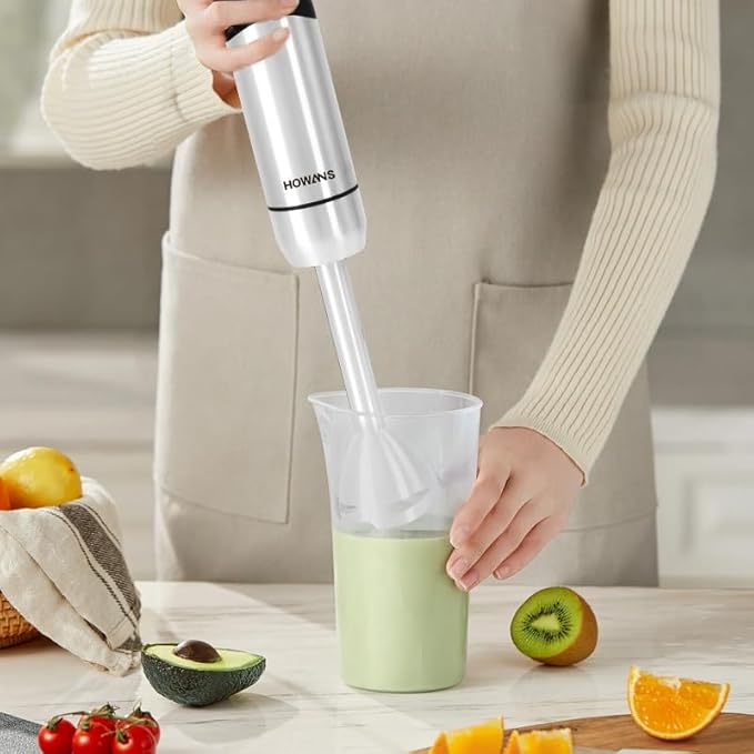 Hand Blender Multi-function Handheld Electric Blender with Chopper Whisk and Beaker
