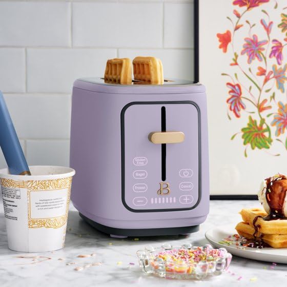New beautifull 2-Sliice Digital Toaster with Touch-Activated Display Adjustable Browning Control Auto Shut-Off by D'rew Barry'more (Lavender)