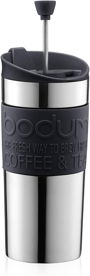 BODUM Travel French Press Coffee Maker Vacuum Small 0.35 L - Black
