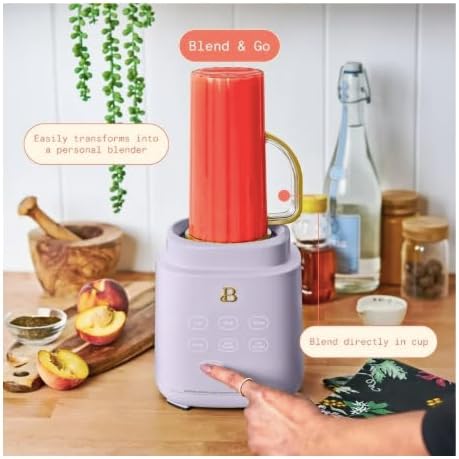 PowerExact Blender System Touch Activated High Performance With On The Go 20 oz Cup (Lavender)