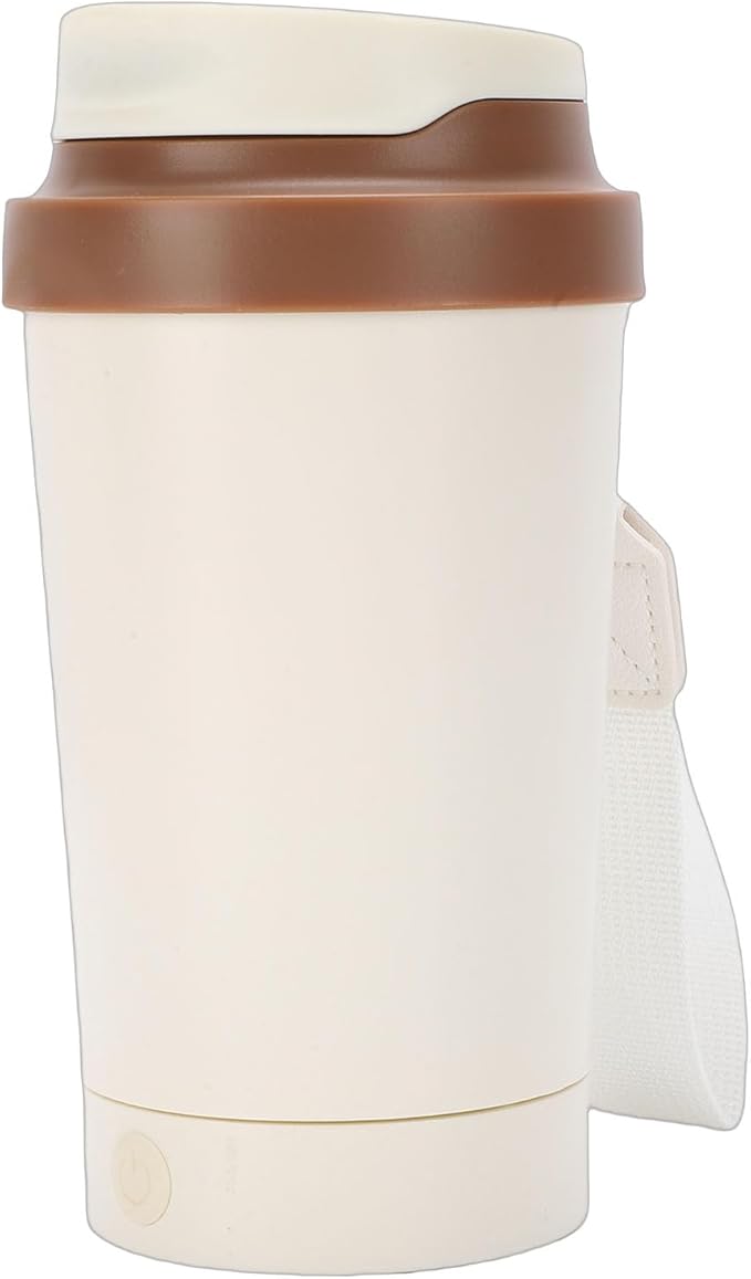 Zerodis Electric Mixing Mug Double Layer 316 Stainless Steel Self Stirring Coffee Mug with Lid Ideal for Travel and Office Use