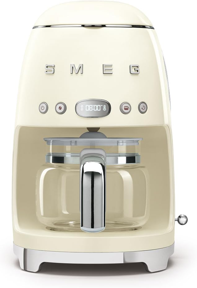 Smeg Retro Drip Coffee Machine and 2-Slice Toaster Bundle Cream