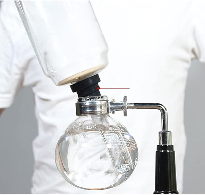 JITEM Cafetera Syphon Coffee Maker Japanese Style Vacuum Glass Siphon Pot Percolators 3-5 Cups Glass Tabletop Siphon Coffee Maker for Coffee or Tea
