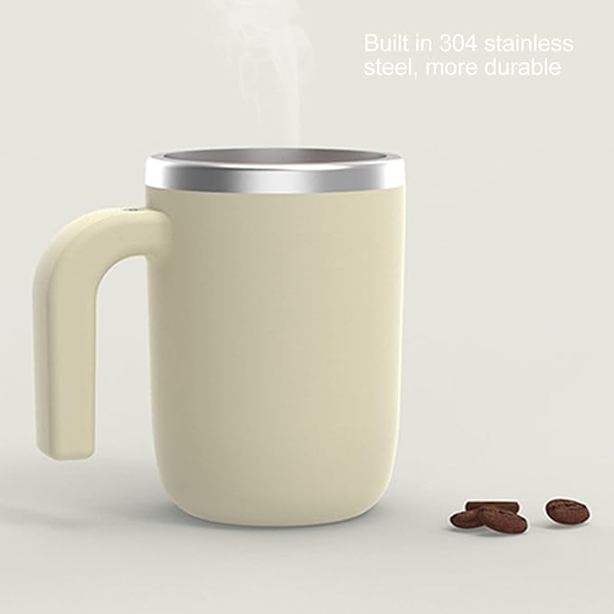 Magnetic Self Stirring Mug 304 Stainless Steel Electric with Wide Mouth for Protein Shakes Coffee Tea Milk