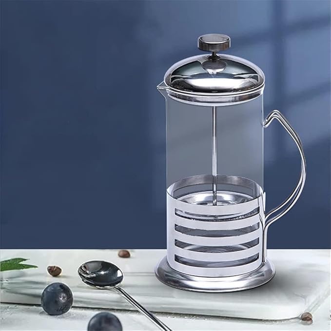 Press Coffee Maker Coffee Press CaffettiereCoffee Maker French Press Coffee Maker French Press Pot Double-Wall Heat Resistant Glass French Coffee Press Filtration Stainless Steel Coffee Maker Eas