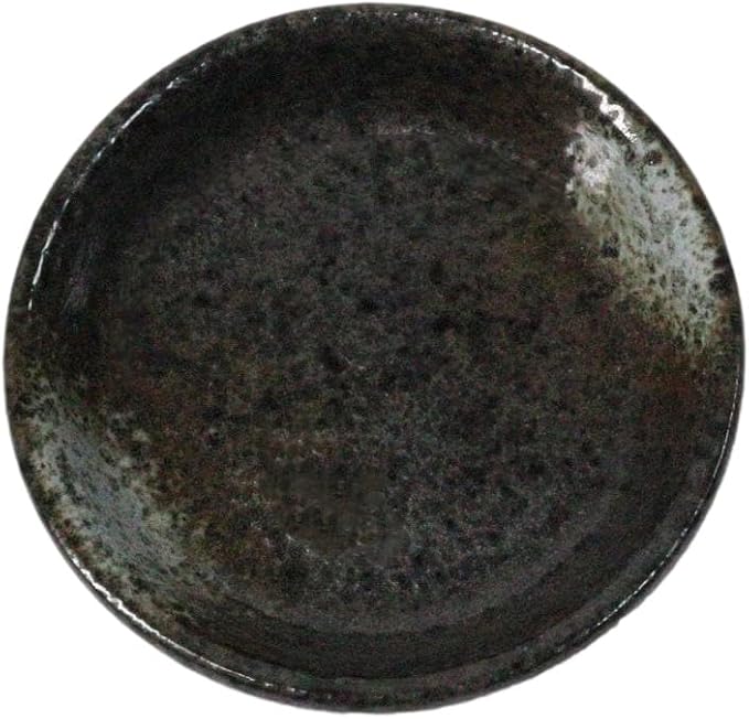Ebros Gift Artistic Charcoal Grey Tone Hakumu Porcelain Collection Dinnerware Serveware Kitchenware Set Asian Japanese Restaurant Supply (Pack Of 6 Round Condiment Sauce Dishes 1.5oz)