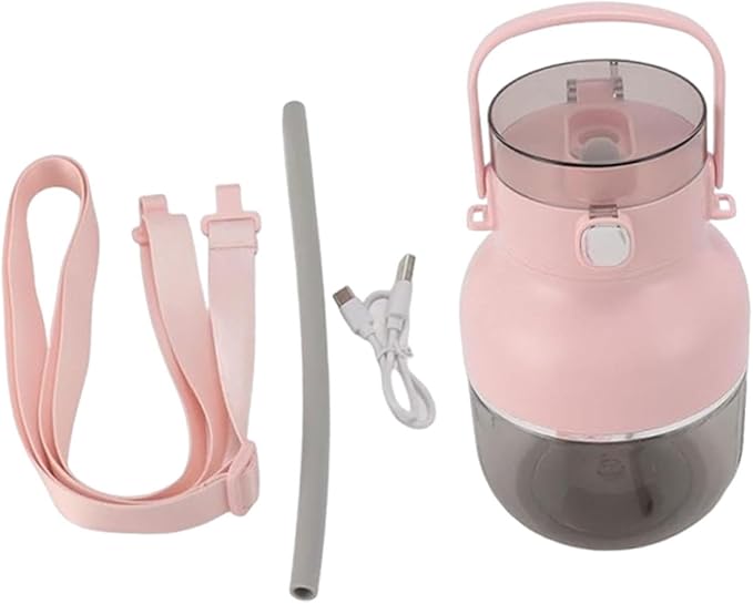 Portable Electric Blender Personal Juicer 500ml USB with Handle for Fresh Fruits Pink