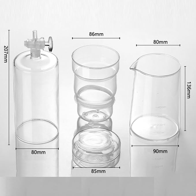 13.5OZ Cold Brew Coffee Maker High Borosilicate Glass Ice Drip Coffee Brewer Adjustable Outlet Drip Speed Constant Pressure Brewing