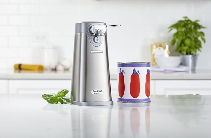 Cuisinart CPT-415P1 Countdown Metal Toaster 2-Slice Brushed Stainless &amp SCO-60 Deluxe Electric Can Opener Quality-Engineered Motor System Allows you to Open Any Size Can Stainless Steel