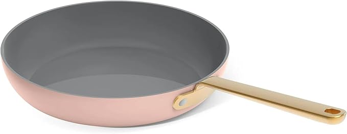 Nonstick Ceramic Cookware Set (12 Piece) Pots Frying Pans Lids and Kitchen Storage Oven Safe Pan Set &amp Compatible with All Stovetops - (Rose)