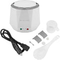 Fdit Mini Rice Cooker 24V 1.3L Electric Food Steamer for Truck Car Portable 180W White Non-Stick Coating