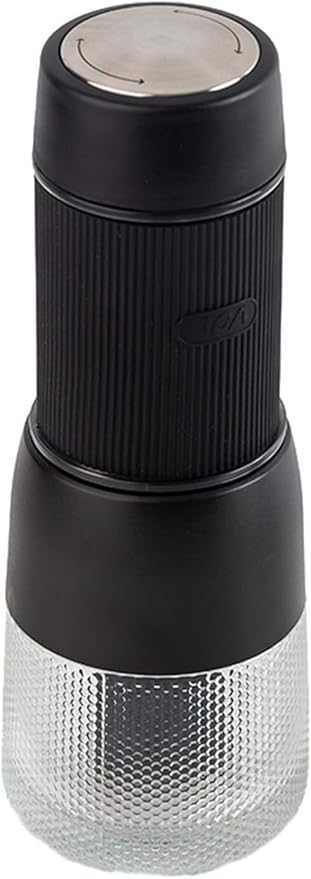 JITUIHOM Hand Press Capsule Coffee Machine - Portable Mini Espresso Maker for Home &amp Office Semi Automatic Brewing (Black)