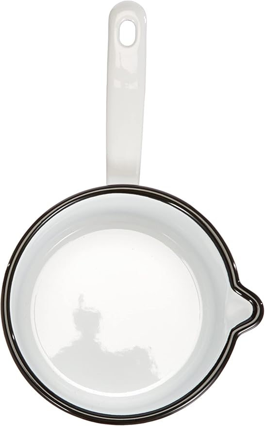GSW Hydrangea 5-Piece Saucepan Set Steel Enamel Plastic White