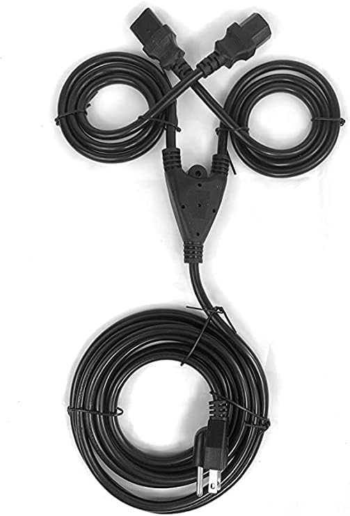 [UL Listed] OMNIHIL 10FT 3 Prong Power Cord Splitter Compatible with Aroma Housewares Rice Cooker 2Qt/4Qt 2-8 Cup