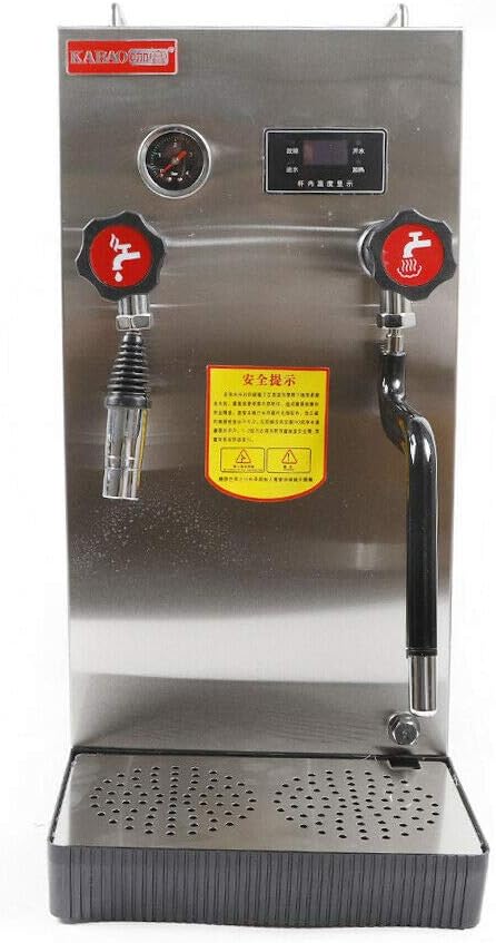 Commercial Milk Frother 8L Commercial Espresso Coffee Steam Water Boiling Machine with LED Display 2500W Milk Foam Machine 110V for Cafe Coffee Tea Shop Home