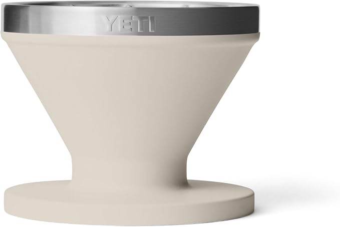 YETI Pour Over Coffee Maker Accessory Ramblers Designed for Perfect Coffee Extraction Anywhere Stainless Steel fits any V60 Filter Cape Taupe