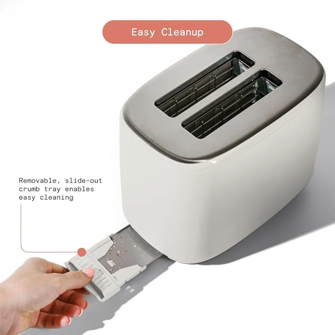 Smart 2-Slice Toaster with Touch-Activated Display Stainless Steel Digital Toaster with 1.5 Extra Wide Slots 7 Shade Settings Countdown Timer Bagel &amp Frozen Presets (white)