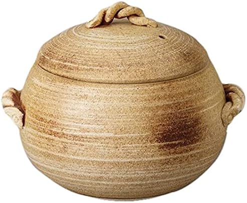 Set of 3 Iraho 3 Chestnut Shaped Rice Pot 8.3 x 7.1 x 6.5 inches (21 x 18 x 16.5 cm) Earthenware Pot Restaurant Commercial Use Restaurant