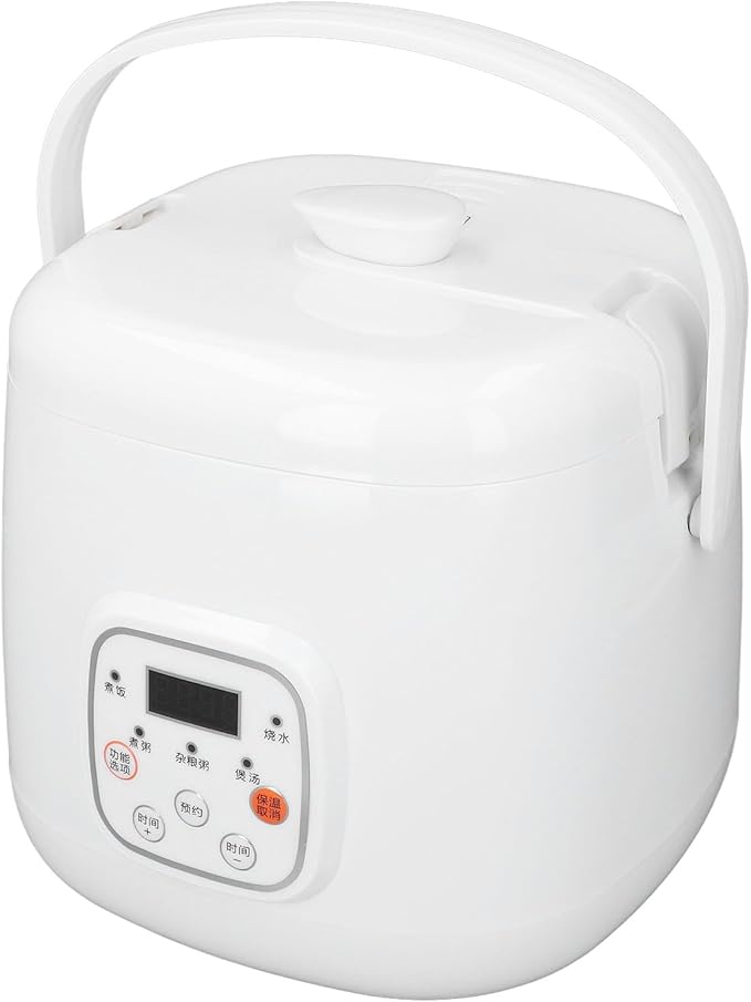 12V Car Rice Cooker 2L Capacity with Steaming Plate Food Warmer for Travel Trucks Multifunction Auto Cooker Non Stick Pot Portable