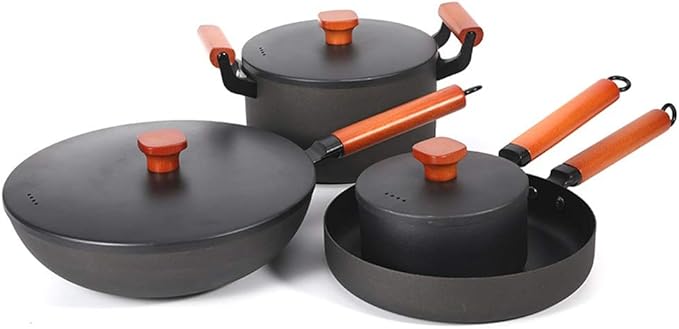Cookware Set Soup Pot Frying Pan Cooking Pot Set Kitchen Induction Cooker Casserole Milk Pot Saucepan Outdoor Camping