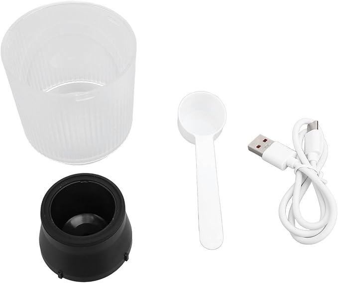 Zerodis Portable Coffee Maker Small Travel Coffee Maker Stainless Steel Cup Rechargeable Electric Handheld Car Coffee Machine for Camping Travel and Office (White)
