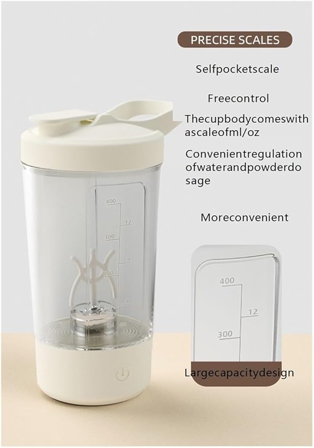 Electric Fitness Protein Powder Mixing Cup(-white)