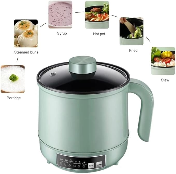 220V Mini Multifunction Electric Cooking Machine 1.7L Single/Double Layer Hot Pot Intelligent Electric Rice Cooker (Color : B Size : One Size) (A One Size)
