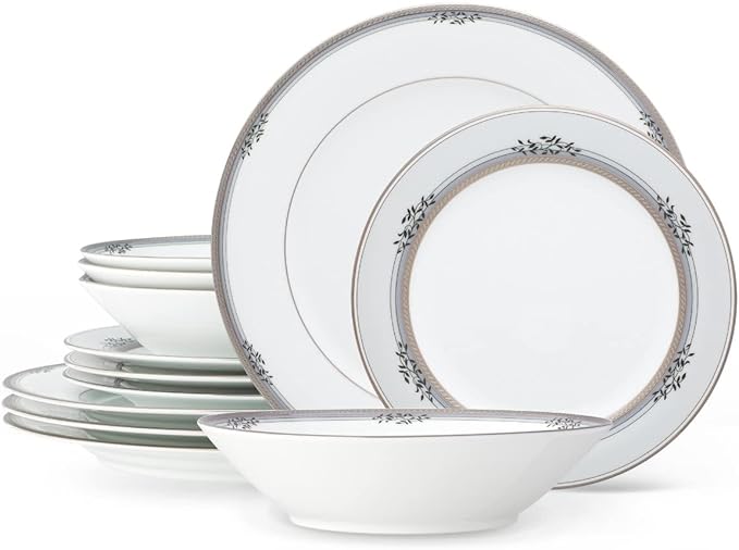 Noritake Laurelvale 12-Piece Dinnerware Set Service for 4