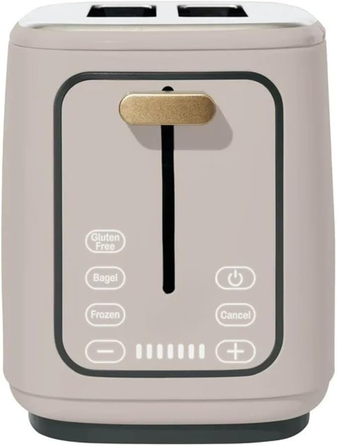 2 Slice Toaster Touch-Activated Display Extra Wide Slots Bagel Function Stainless Steel Kitchen
