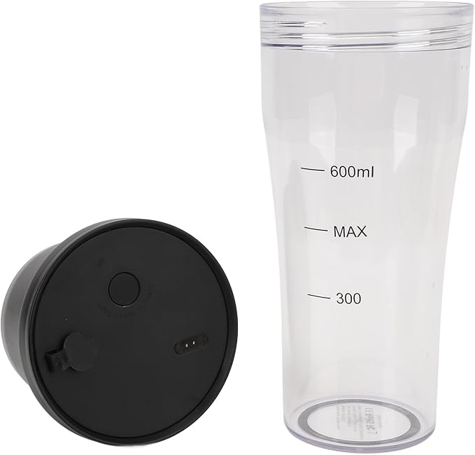 ZJchao Portable Blender 600ml USB Rechargeable Double Gear 6 Blades 18000rpm 4000mAh Cleaning Brush for Shakes Cup Compatible with Cups